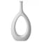 Uniquewise Contemporary White Ceramic Unique Shaped Flower Table Vase Centerpiece, 11 Inch QI004363.L.WT - alternate 5